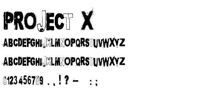 Project X font